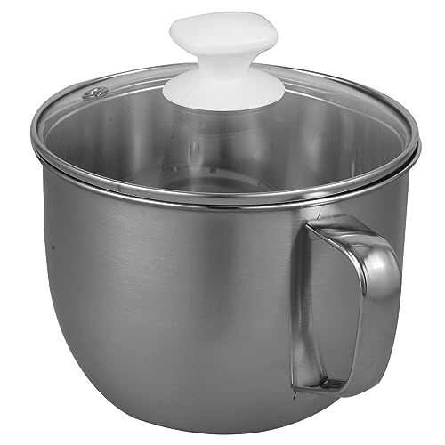 Garneck Stainless Steel Oil Filter Pot Multifunctional Kitchen Strainer for Frying Oil Filter Grease Canister Filterable