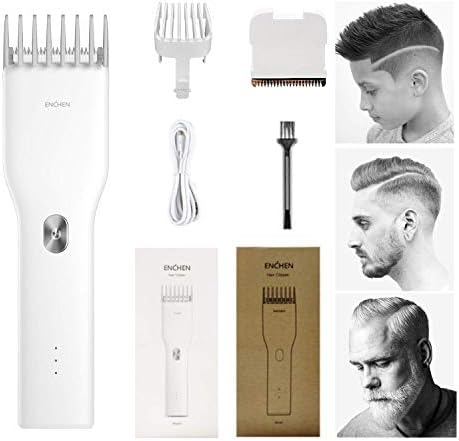 Hair Clippers Professional Cordless Hair Beard Trimmer All-in-one Hair Cutting Kit Electric Barber Clippers Rechargeable Haircut Machine Men Women Baby (White)