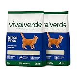 Viva Verde Areia Biodegradável para Gatos Grãos Finos Super Premium Kit com 2 Unidades de 4kg Material Natural Controle de Odor