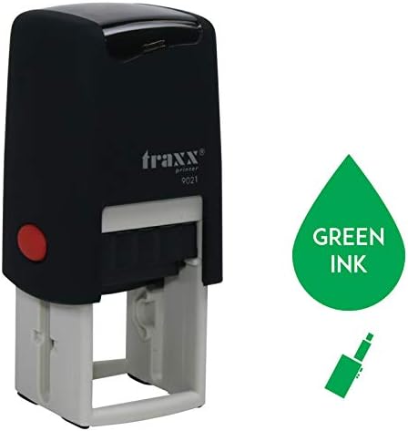 Traxx 9021 Loyalty Card Self Inking Rubber Stamp Business Cafe Coffee Shop *A Black Coffee Bean Design*