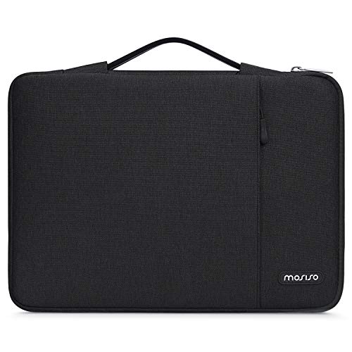Mosiso 360 Protective Laptop Sleeve Compatible With Macbook Air/Pro, 13-13.3 Inch Notebook, Compatible With Macbook Pro 14 Inch 2023-2021 A2779 M2 A2442 M1, Vertical Bag With Handle&Pocket, Black #TOP5