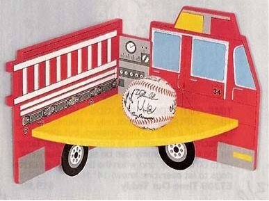 Image of Mail Order Direct Fire Engine Hanging Corner Shelf for Kids