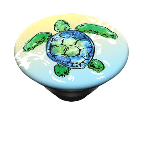 Image of PopSockets Adhesive Phone Grip, Holder, Phone Stand, Turtle - Tortuga