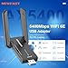 NEWFAST WiFi E6 Dongle, AXE5400Mbps USB WiFi Dongle Wireless Dongle 6GHZ/5GHz/2.4GHz USB3.0 Wi-Fi Adapter for PC, High Gain Wireless Adapter For Windows 11/10, Low-Latency Gaming