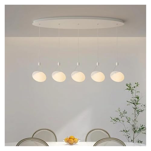 Lustre suspension LED moderne tricolore à 5 têtes LWX pour salle à manger