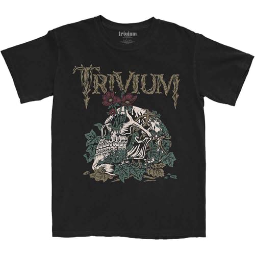 Trivium Skelly Flower imprimé graphique de qualité supérieure coupe droite