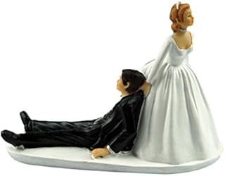 Morza Funny Bride Groom Figurine Humor Favors Unique Gift Cake Toppers Wedding Wedding Cake Toppers Decoration