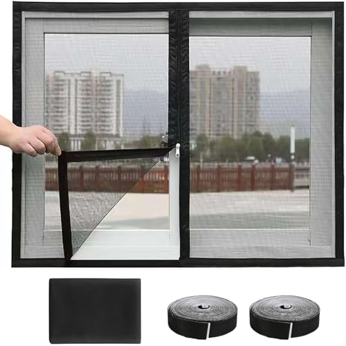 120x160cm Filet Moustiquaire Garde L'air Frais En Circulation Pour Fenêtres Portes Avec Volet Roulant