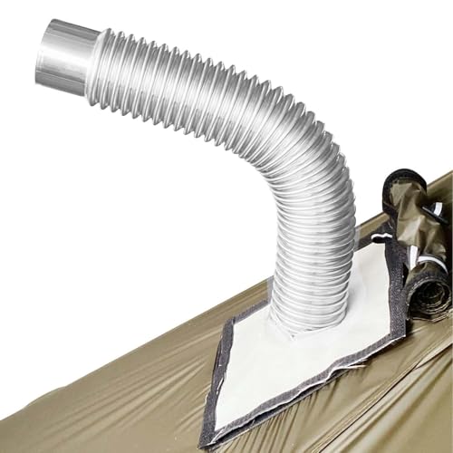 Tubo flexible para estufa, tubo flexible para estufa, tubo de chimenea de pared, tubo de chimenea flexible de acero inoxidable para estufa de leña, manguera de ventilación fácil de instalar para
