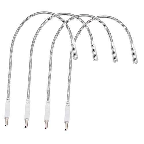 LIFKOME 4Pcs Computer Keyboard Light Portable Night Lamp for Reading Eye Protection Flexible Design for Travel Library Powered Lamp