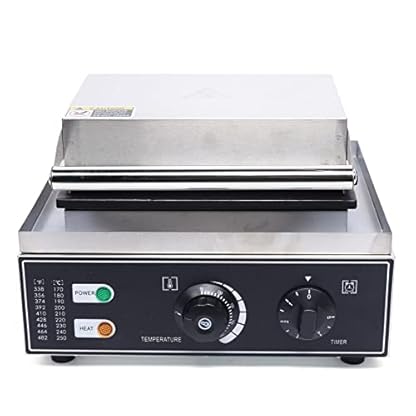 1500 W Waffeleisen, kommerzielle Waffelmaschine, Waffelmaschine mit Antihaftbeschichtung, 5 Heizungen, 220 V, für Waffeln, Sandwiches, Hamburger etc – Bild 5