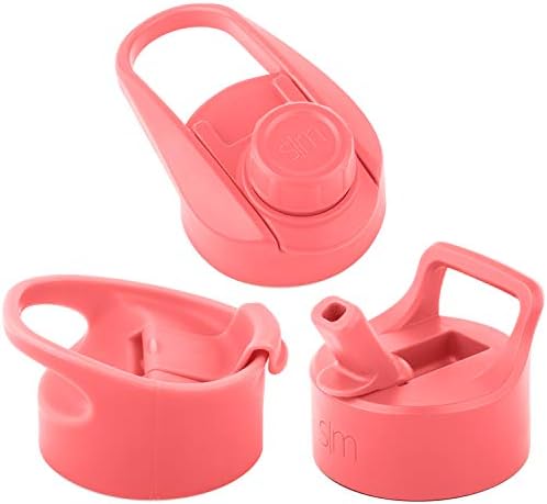 Simple Modern Wide Mouth Lid Leak Proof Straw Chug Handle Flip Fits Summit Water Bottles and Hydro Flask, Bundle, Honolulu