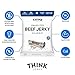 Think Jerky Beef and Turkey Jerky Variety, Original, Sweet Chipotle, Sriracha Honey, Sesame Teriyaki, Healthy Meat Snack, Low Calorie Low Fat - 2.2 oz Bags, 4 Pack, 1 of Each