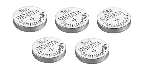 5 x Renata Reloj Pilas de óxido de plata, fabricado en Suiza 0% Mercurio larga duración