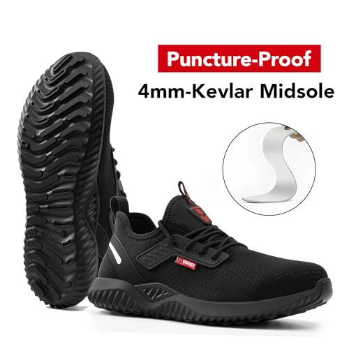 SUADEX Steel Toe Shoes for Men Women Lightweight Safety Work Sneakers for Construction Indestructible Breathable3