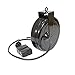 Alert 5020TF-4C Retractable Extension Cord Reel, Outlets, Circuit Breaker, Black
