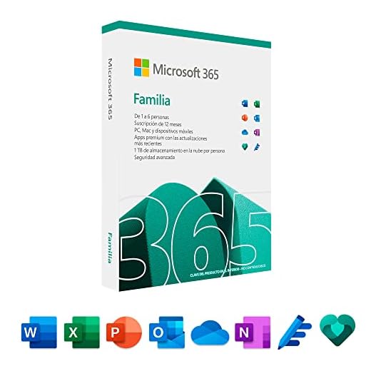 Microsoft 365 Familia - Hasta 6 personas - Para PC/Mac/tabletas/teléfonos móviles - Suscripción de 12 meses