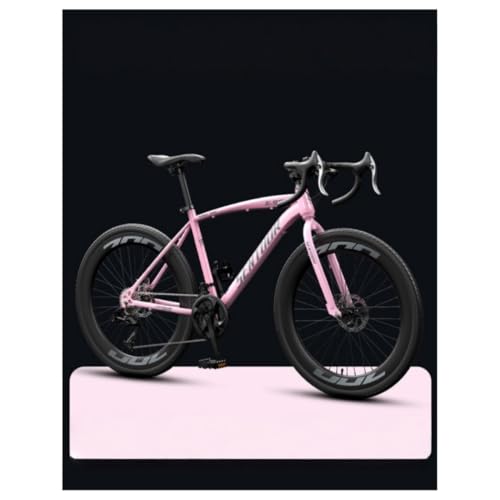 kiwetロードバイク 高炭素鋼フレーム 自転車24/26インチ デュアルディスクブレーキ器 ドロップハンドル 超軽量 マウンテンバイク 通勤 通学 学生 男の子 女の子初心者大人 成人 組み立てが簡単(95%組み立て済み) (ホワイトピーチピンク - 6