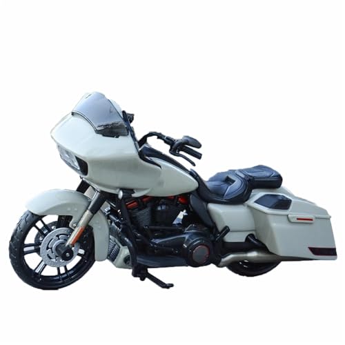 HFMXZHI Motorrad-Modell 1/18 Für Harley Für Davidson CVO Road Glide 2018 Druckgussfahrzeuge Sammlerstück Motorrad-Modellspielzeug(White)