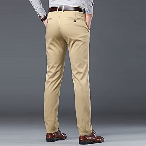Pantalón casual clásico hombre talla 33 color marrón oscuro miniatura 4