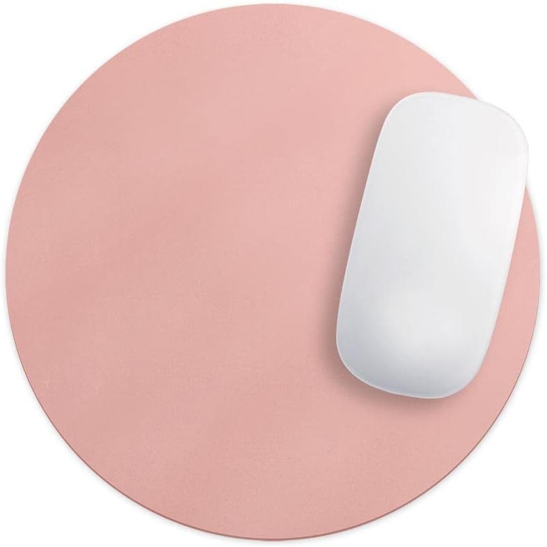 Design Skinz Baby Coral Pastel Color Waterproof Rubber Foam Backed Anti-Slip Mouse Pad for Home Work Office or Gaming Computer Desk - Round