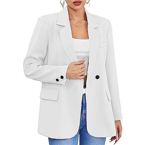 Womens Blazers Dressy Casual Business Jacket Open Front Notch Collar Blazer Long Sleeve Work Office Suit Jacket