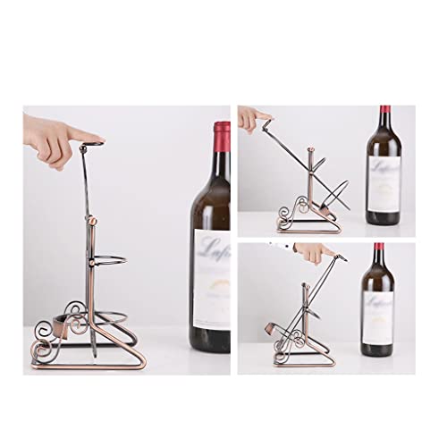 Soporte para botellas de vino de hierro forjado 3L miniatura 3