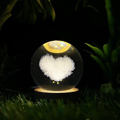 Image of UCRAVO 3D Crystal LED Night Light with Rain Cloud Model and LED Lamp Base