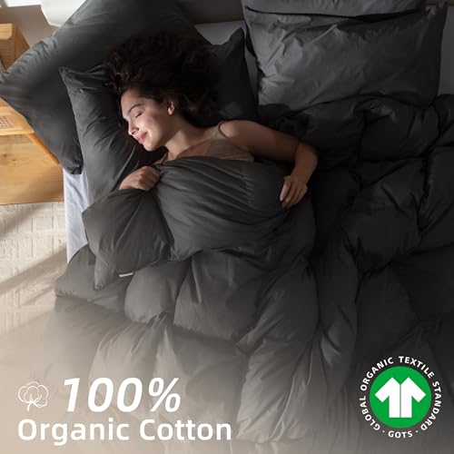 WENERSI Goose Feather Down Comforter King Size,100% Organic Cotton Duvet Insert,All-Season Luxury Duvet Insert with Baffle Box Design, 750+Fill Power Hotel Collection Bedding Comforter by WENERSI - Image 4