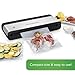 FoodSaver PowerVac Compact Vacuum Sealing Machine Stainless Steel & Black Vertical Storage VS0150 | Preserves freshness reduces bag waste for both dry and wet food