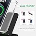 Android Wireless Charger Samsung for Samsung Galaxy S25FE S25 Plus S25 Edge S25 Ultra S24FE S23 S22, Android Desk Phone Charger Stand Fast Charging Station Pad for iPhone 17 Pro Max, with 18W Adapter
