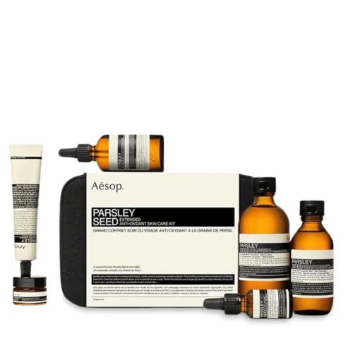 Aesop Parsley Seed Anti-Oxidant Skin Care Kit | 3 Step Skincare Routine to Balance & Hydrate Skin - Cleanser, Toner & Intense Serum | For All Skin Types (Set of 3)