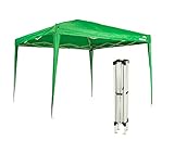 MaxxGarden Nexos Trading - Cenador Plegable 3 x 3 m, Impermeable, con Bolsa, protección UV 50+, Color Verde
