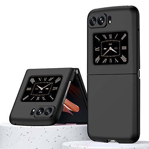 Topme Hartschalen Handyhülle für Motorola Razr 2022 6.7, Polycarbonat, stoßfeste Schutzhülle, Holster Hülle - Schwarz