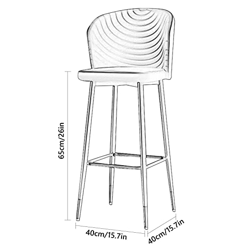 Tabouret de bar pivotant de cuisine jaune hauteur comptoir