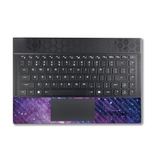 Image of MightySkins Carbon Fiber Skin Compatible with Alienware X14 R2 (2023) Full Wrap Kit - Violet Stars | Protective, Durable Textured Carbon Fiber Finish | Easy to Apply & Change Styles | Made in The USA