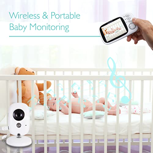 Indoor Video Baby Monitor Long Range Upgraded 850’ Wireless Range, Night Vision, Temperature Monitoring And Portable 2” Color Screen Serenelife Usa Slbcam20 1080P #TOP6