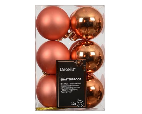 Dutch Shatterproof baubles 6cm Warm Orange QTY SINGLE pack