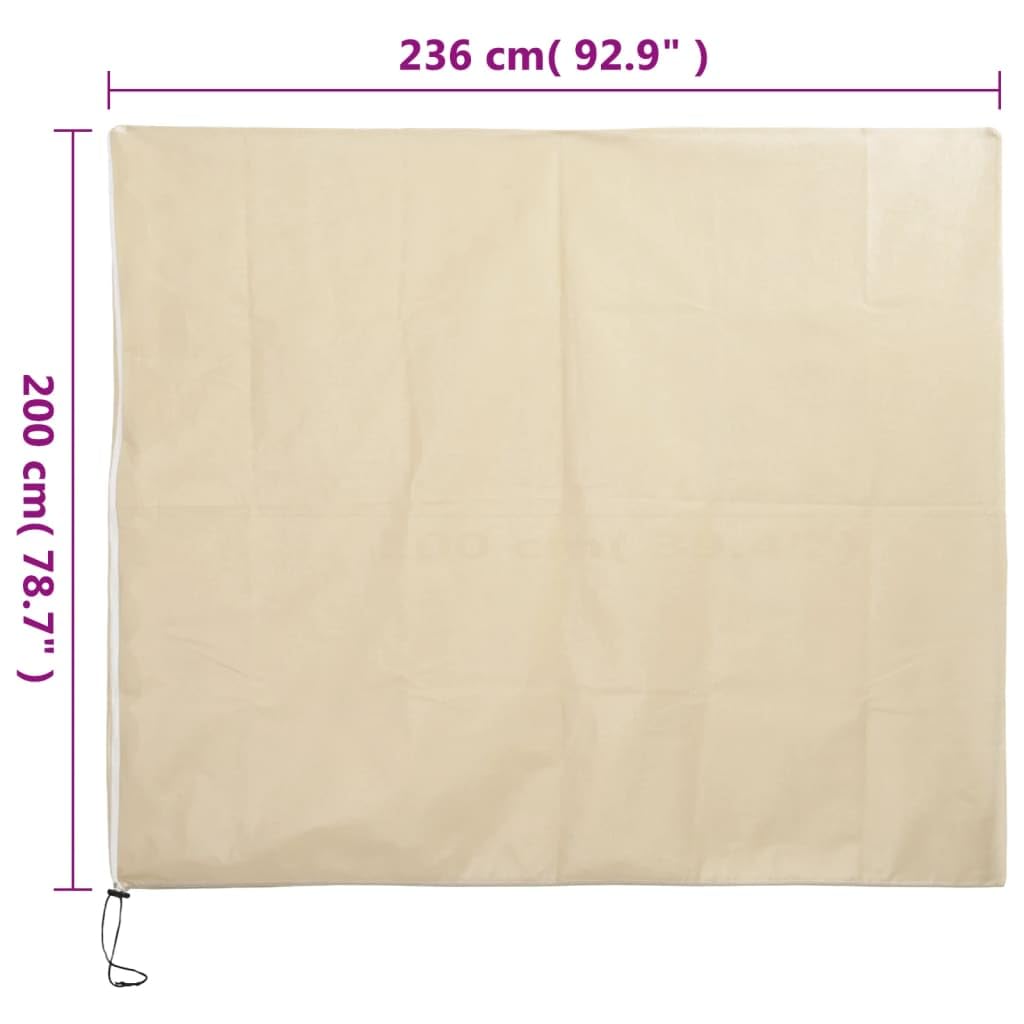vidaXL Kaptury ochronne z suwakiem, 4 szt., 70 g/m² 2,36x2 m