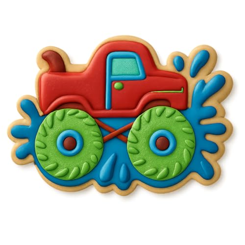 Mud-Splatter Monster Truck Cookie Cutter - 4x2.5" Creative Design by Mighty Gadget - Used condition - Image 4