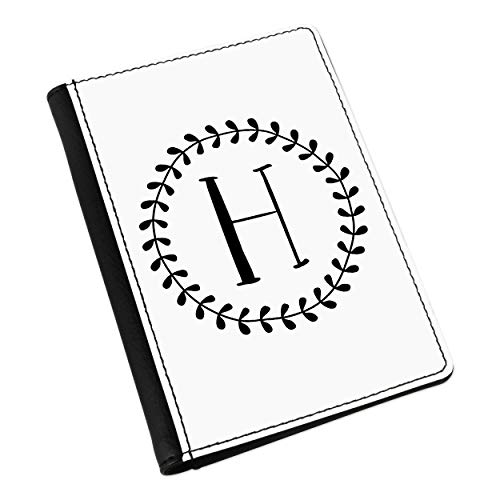 Lettre H floral guirlande alphabet protège-passeport : le cadeau de voyage personnalisé