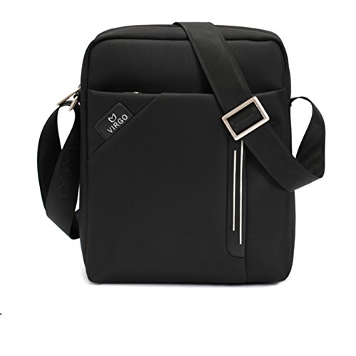 Sac de messager pour hommes en tissu Oxford noir modèle C
