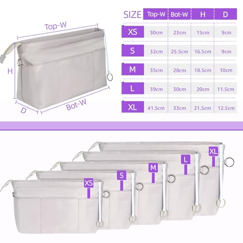 Handtaschen Organizer HyFanStr aus Nylon für optimale Ordnung