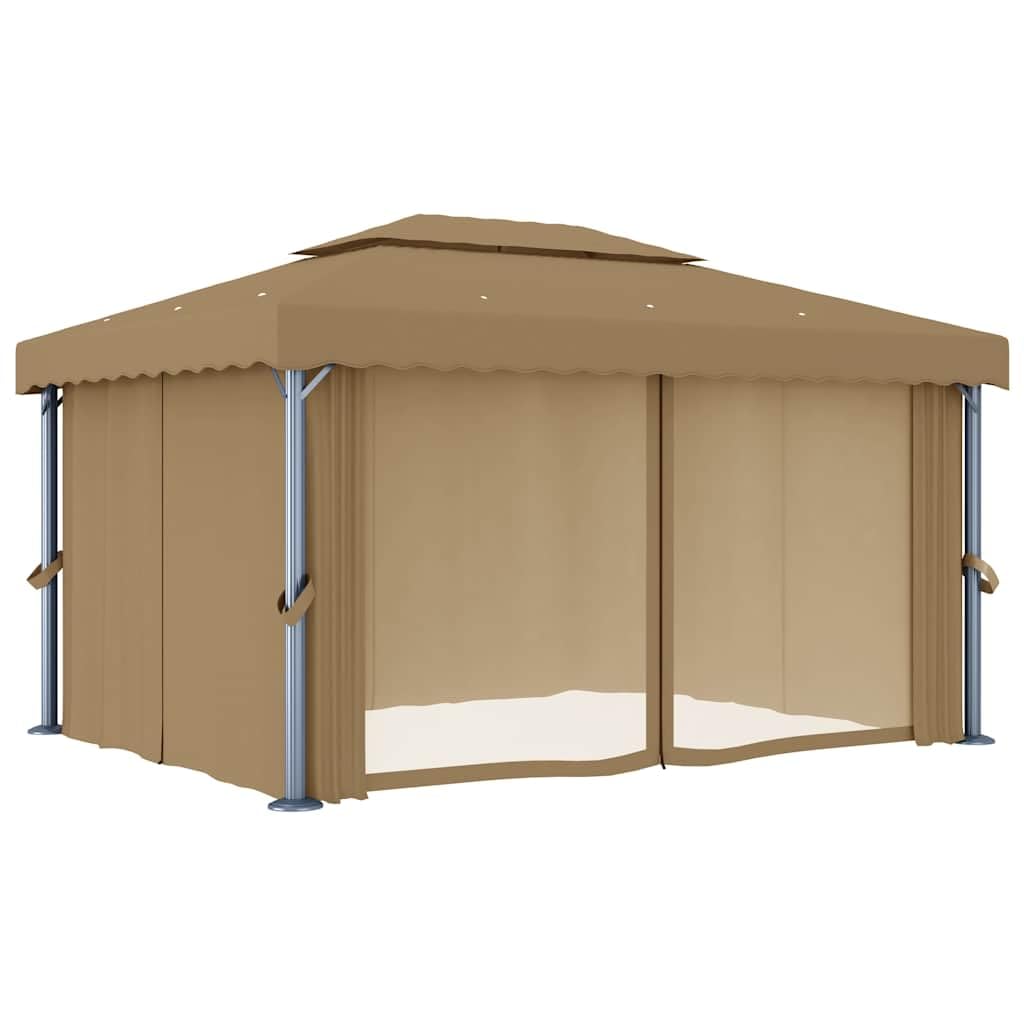 Altana Ogrodowa 4x3 m Taupe Aluminium