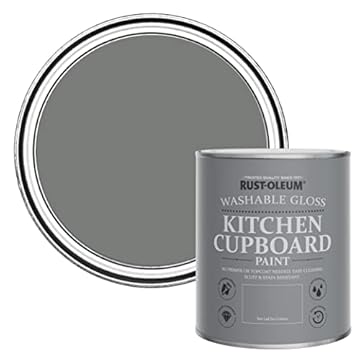 Rust-Oleum Grey Kitchen Cupboard Paint in Gloss Finish - Torch Grey 750ml