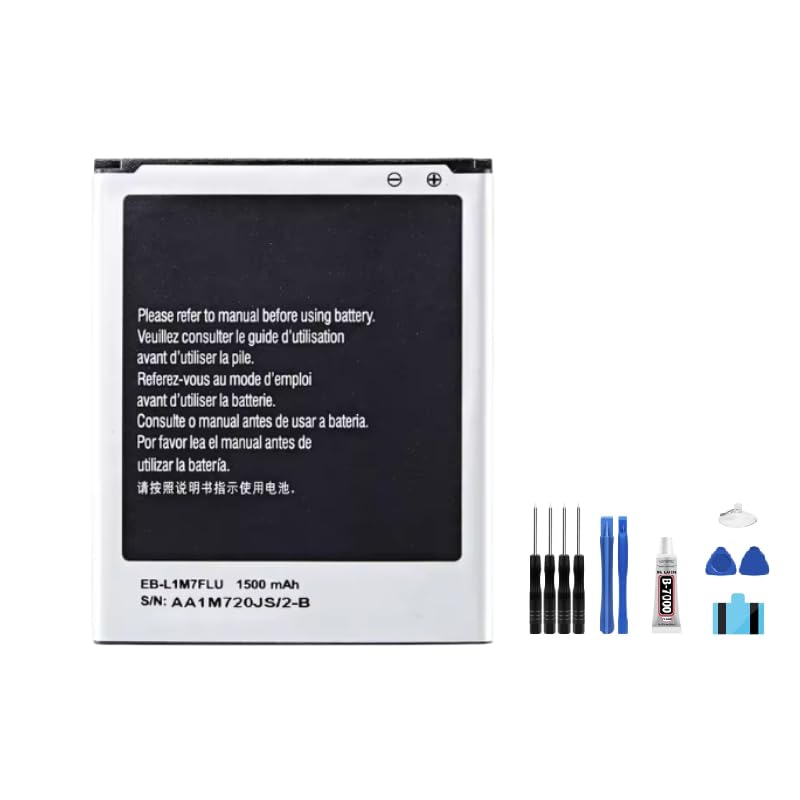 Generic Batería EB L1M7FLU 1500mAh 3.8V compatible con Galaxy S3 Mini GT I8190 i8160 I8190N GT i8200 S7562 G313 batería de teléfono