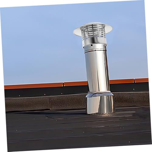 Tapa de chimenea redonda contra viento y lluvia extractor de acero 304 para tejados 6