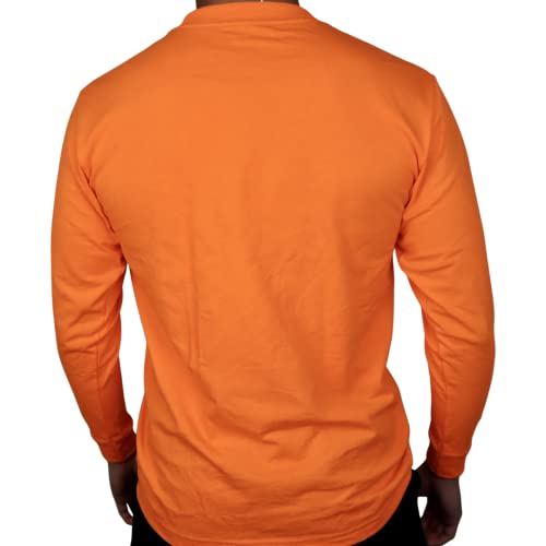 Safety Long Sleeve 3 Pack (As1, Alpha, 3X_L, Regular, Regular, Standard, Safety Orange) #TOP6