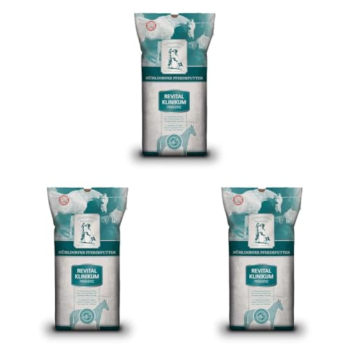 Mühldorfer Revital Klinikum Prebiotic - 20 kg - Pferdefutter bei Verdauungsbeschwerden, Kotwasser, Koliken oder Durchfall (Packung mit 3)