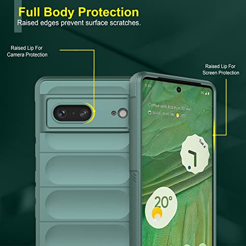 Image of Amazon Brand - Solimo Back Case Cover for Google Pixel 7 5G | Compatible for Google Pixel 7 5G Back Case Cover |Liquid Silicon Magic Case for Google Pixel 7 5G with Camera Protection | Dark Green